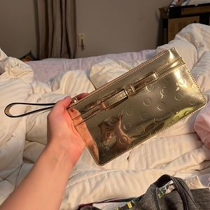 Kate Spade Gold clutch wallet wristlet